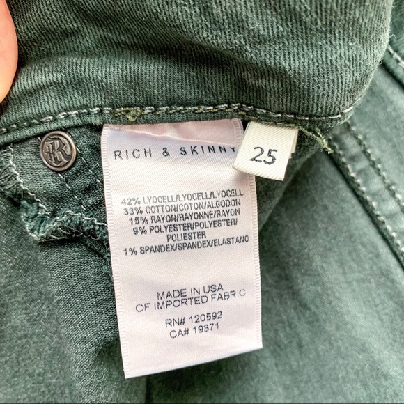 Rich&Skinny Dark Green Jeans - Picture 3 of 8
